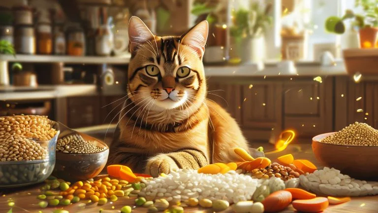 Carboidratos certos para a alimentação saudável de gatos domésticos