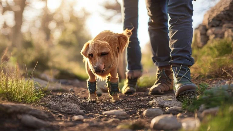 Como cuidar das patas machucadas do seu cão após passeios ao ar livre